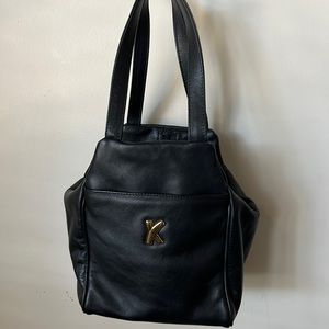 Black soft leather Paloma Picasso purse